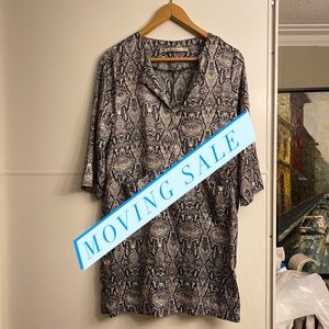 LAST DAY TO BUY!! Zara snakeprint satin dress